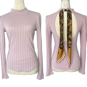 Free People Top Party In The Back Casual Barely Lilac